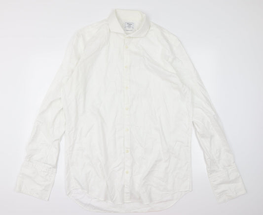 M&S  Mens White    Button-Up Size S