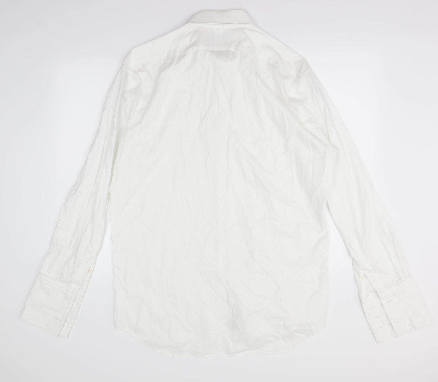 M&S  Mens White    Button-Up Size S