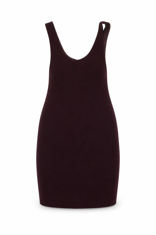 Front view of New Look women’s purple bodycon, size UK 6