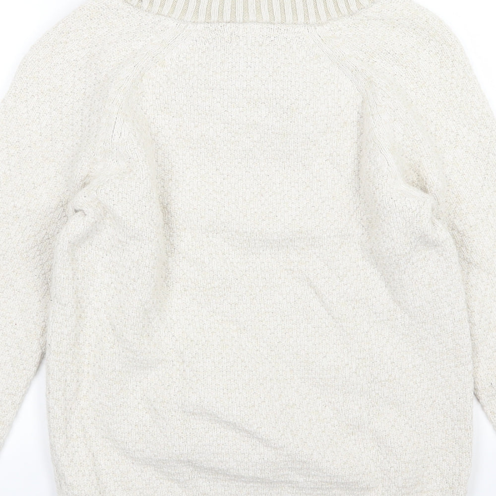 H&M Mens Beige  Knit Pullover Jumper Size S