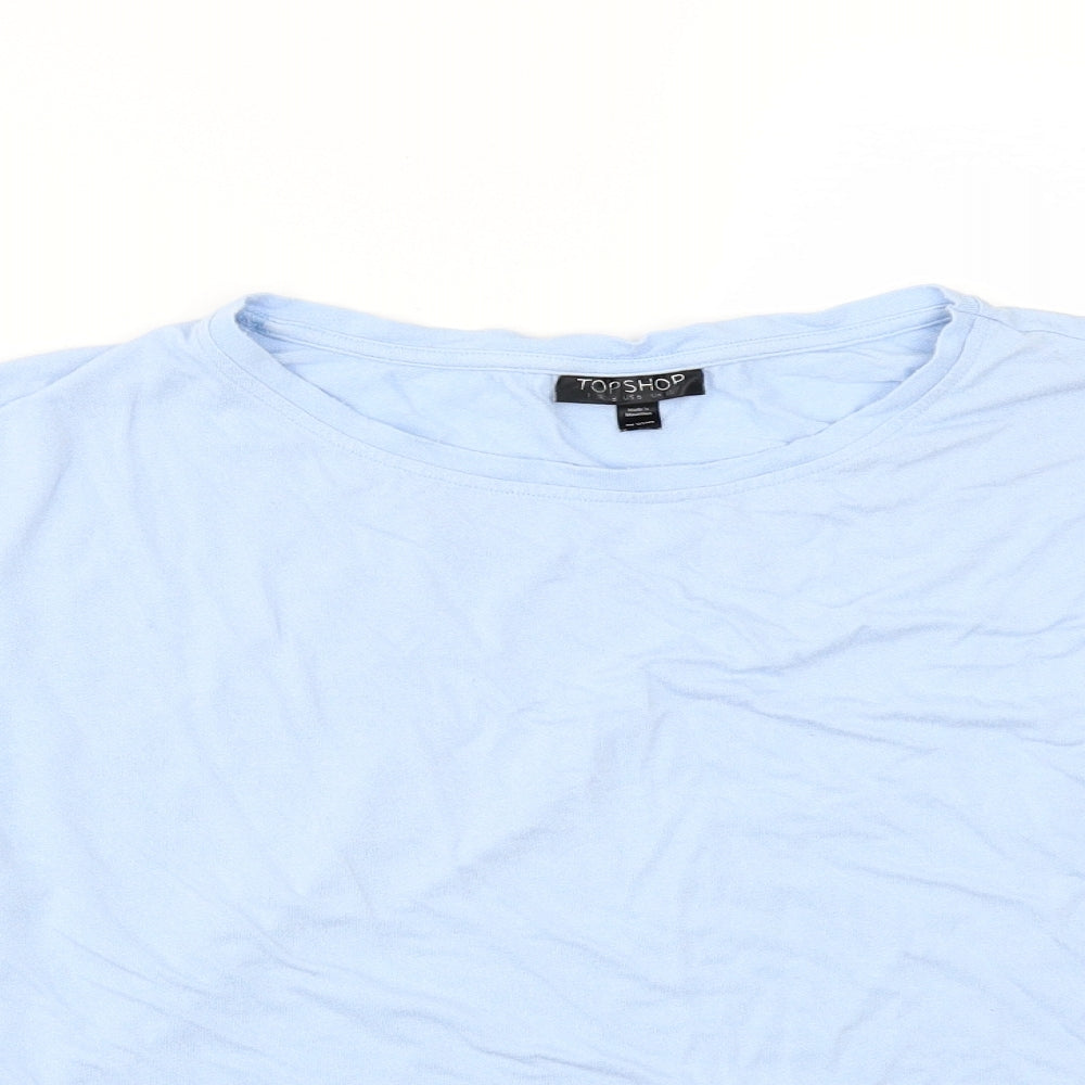 Topshop Womens Blue   Basic T-Shirt Size 10