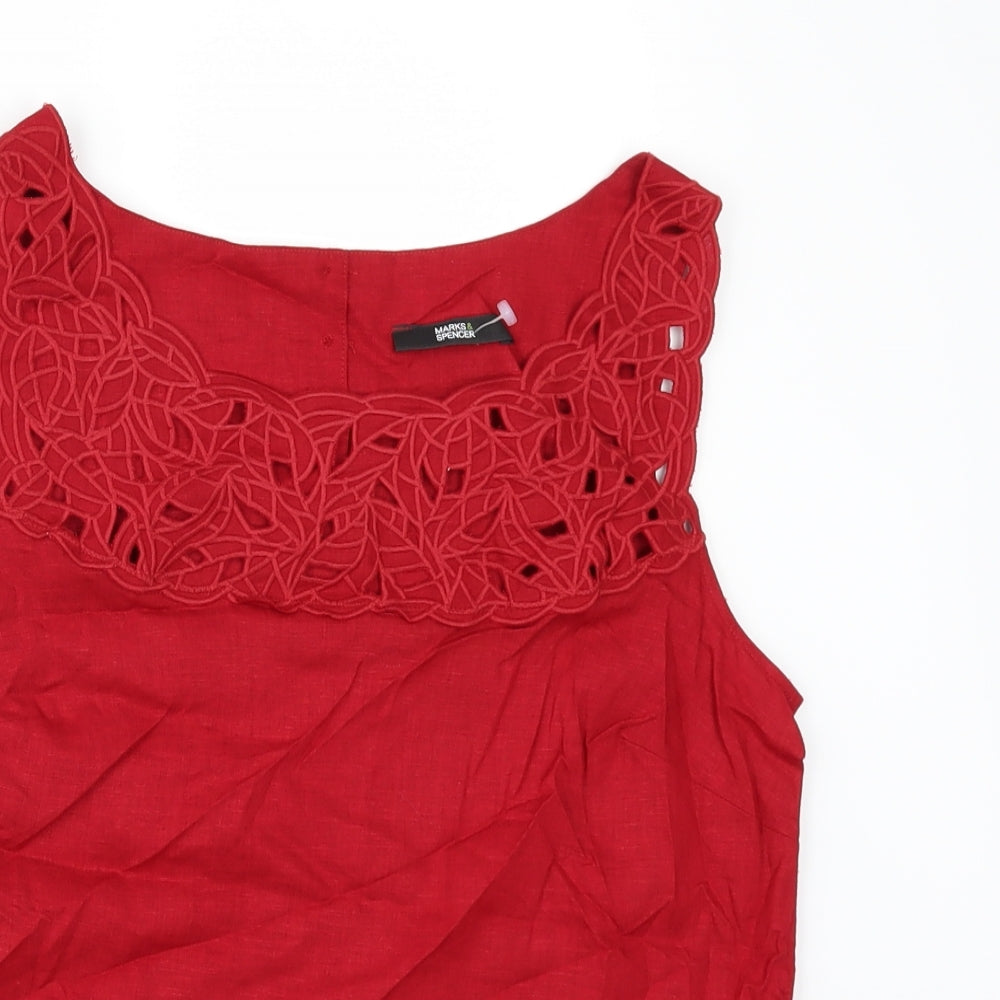 Marks and Spencer Womens Red   Camisole Tank Size 8