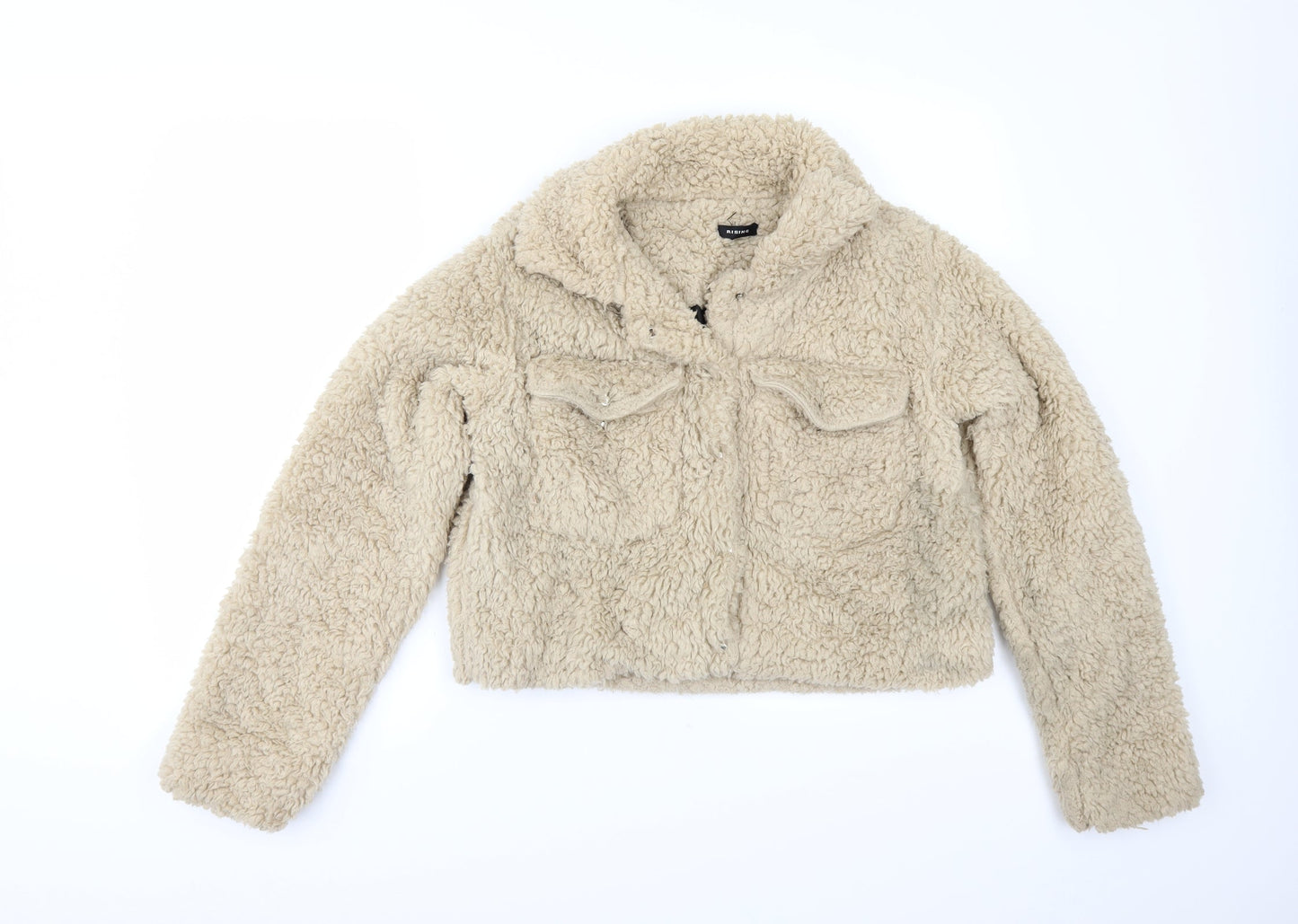 Rising Womens Beige  Fleece Jacket  Size M