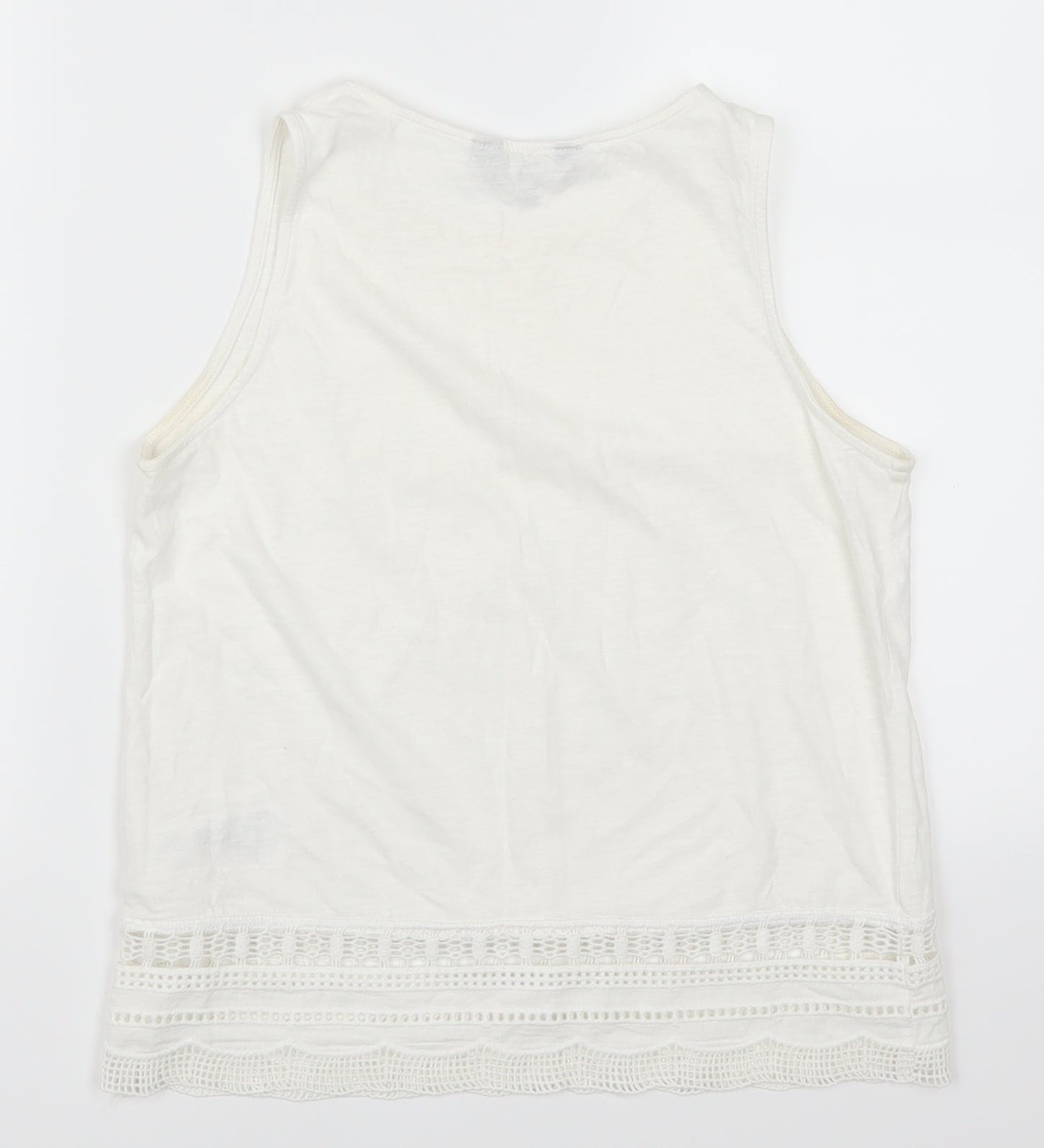 New Look Womens White   Basic Tank Size 8
