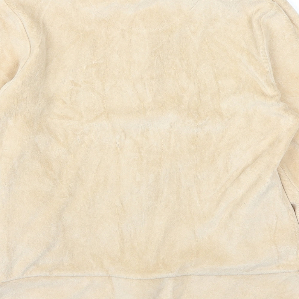 Active Womens Beige   Full Zip Sweatshirt Size 12
