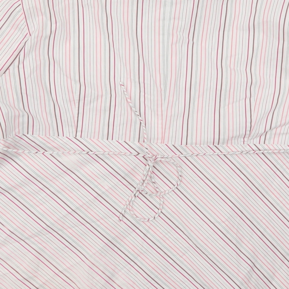 Duo Maternity Womens Pink Striped  Basic Blouse Size L