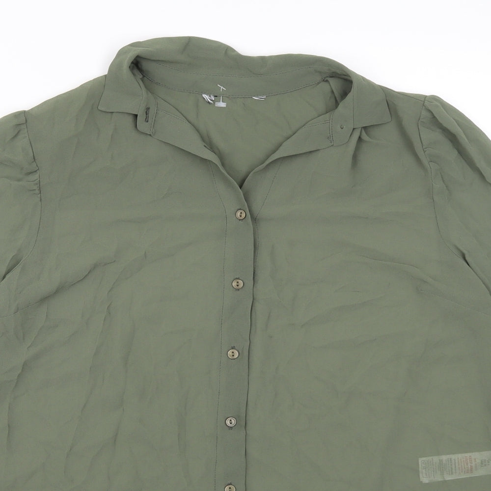 New Look Womens Green   Basic Button-Up Size 6