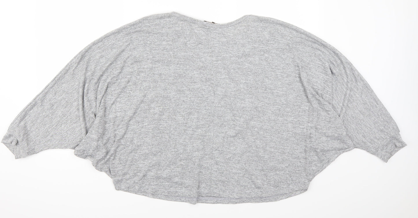 QED London Womens Grey   Pullover Sweatshirt One Size