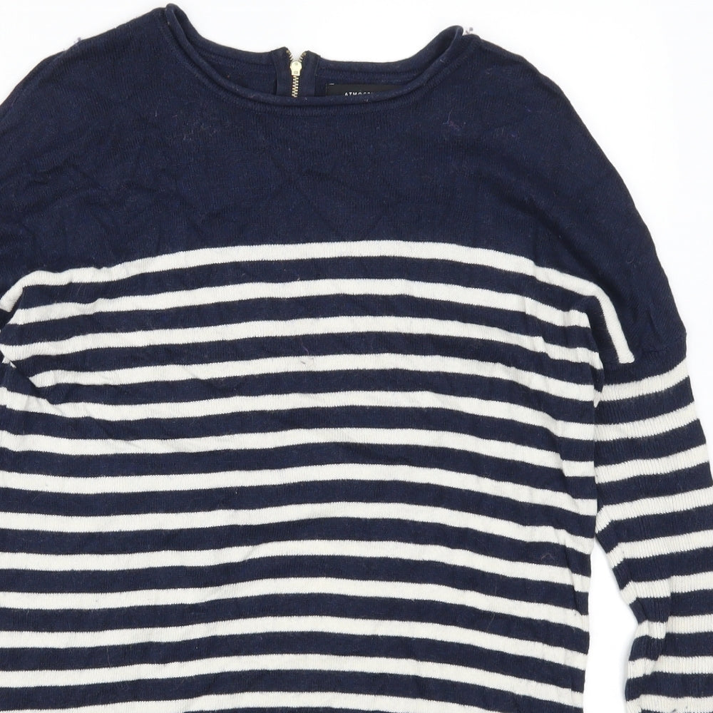 Atmosphere Womens Blue Striped  Pullover Jumper Size 6