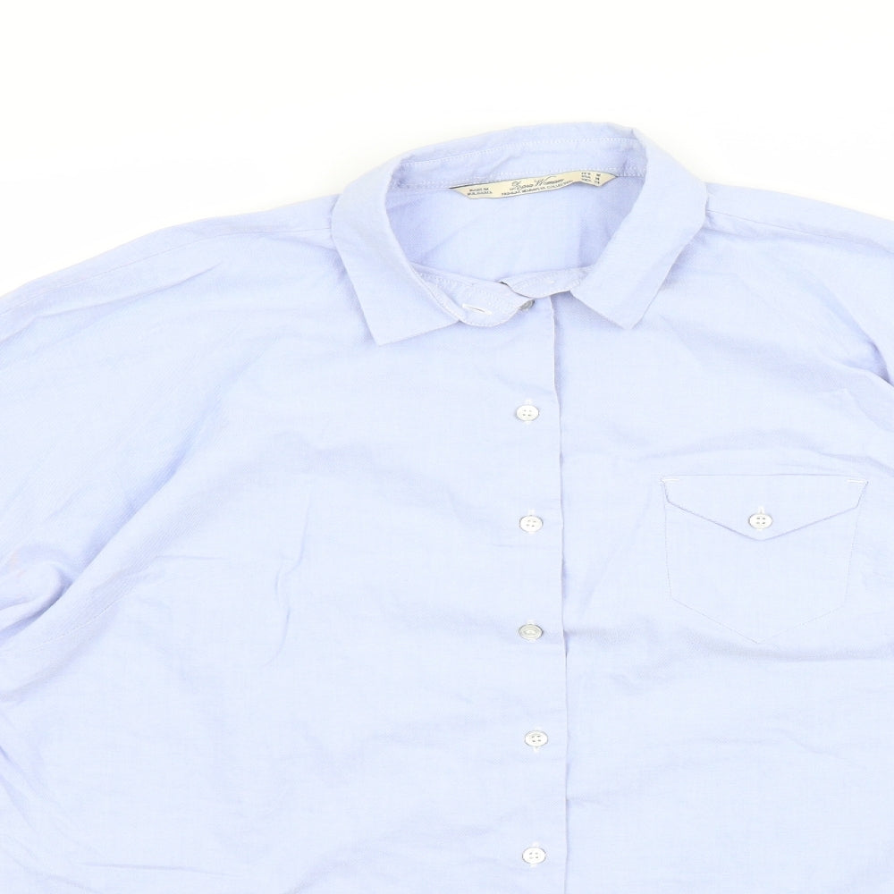 Leana Woman Womens Blue   Basic Button-Up Size 12