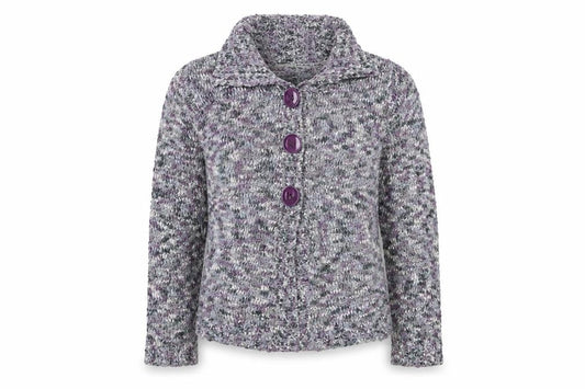 Preworn Womens Purple  Knit Cardigan Jumper Size M