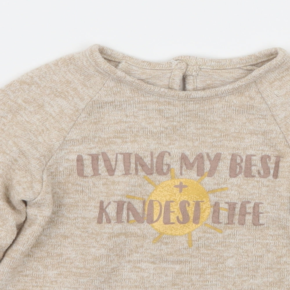 George Baby Brown  Jersey Basic T-Shirt Size 9-12 Months  - Living my best life