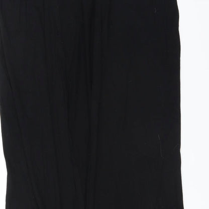 Close-up detail of paper sun women’s black mini, size S