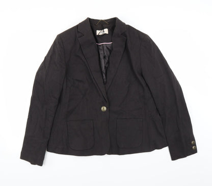 Additional front view of Classics women’s brown jacket suit jacket, size UK 18