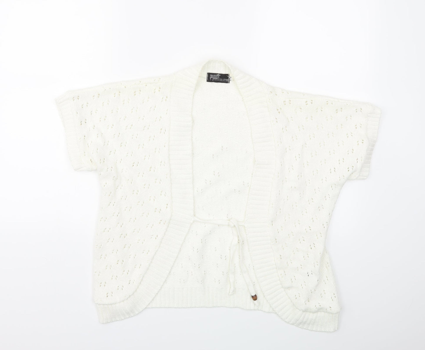Pyari Womens White   Cardigan Jumper Size S