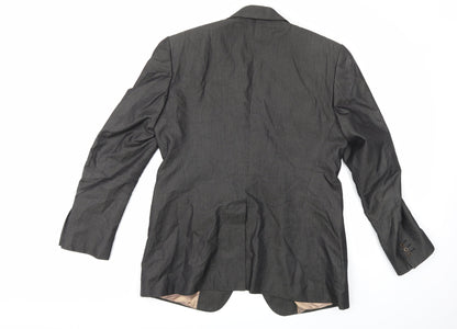 Back view of Emanuel Ungaro men’s grey jacket suit jacket, size 40