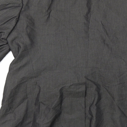 Brand and care label for Emanuel Ungaro men’s grey jacket suit jacket, size 40