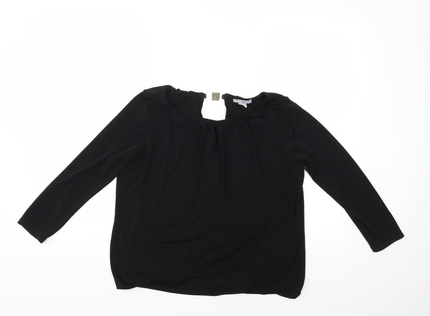 H&M Womens Black   Basic Blouse Size M