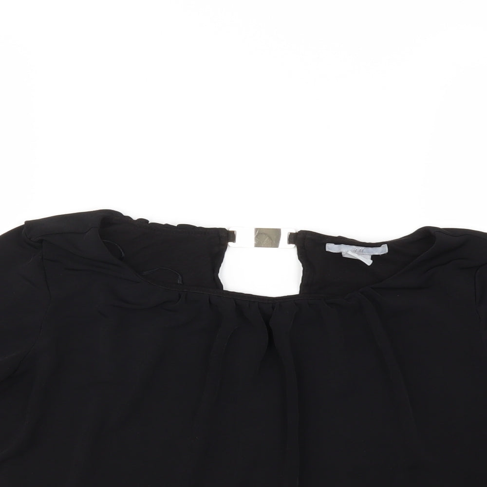 H&M Womens Black   Basic Blouse Size M