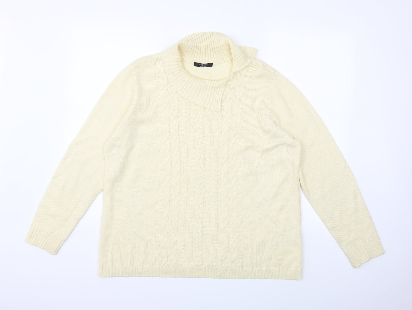 Bonmarché Womens Ivory  Knit Pullover Jumper Size L