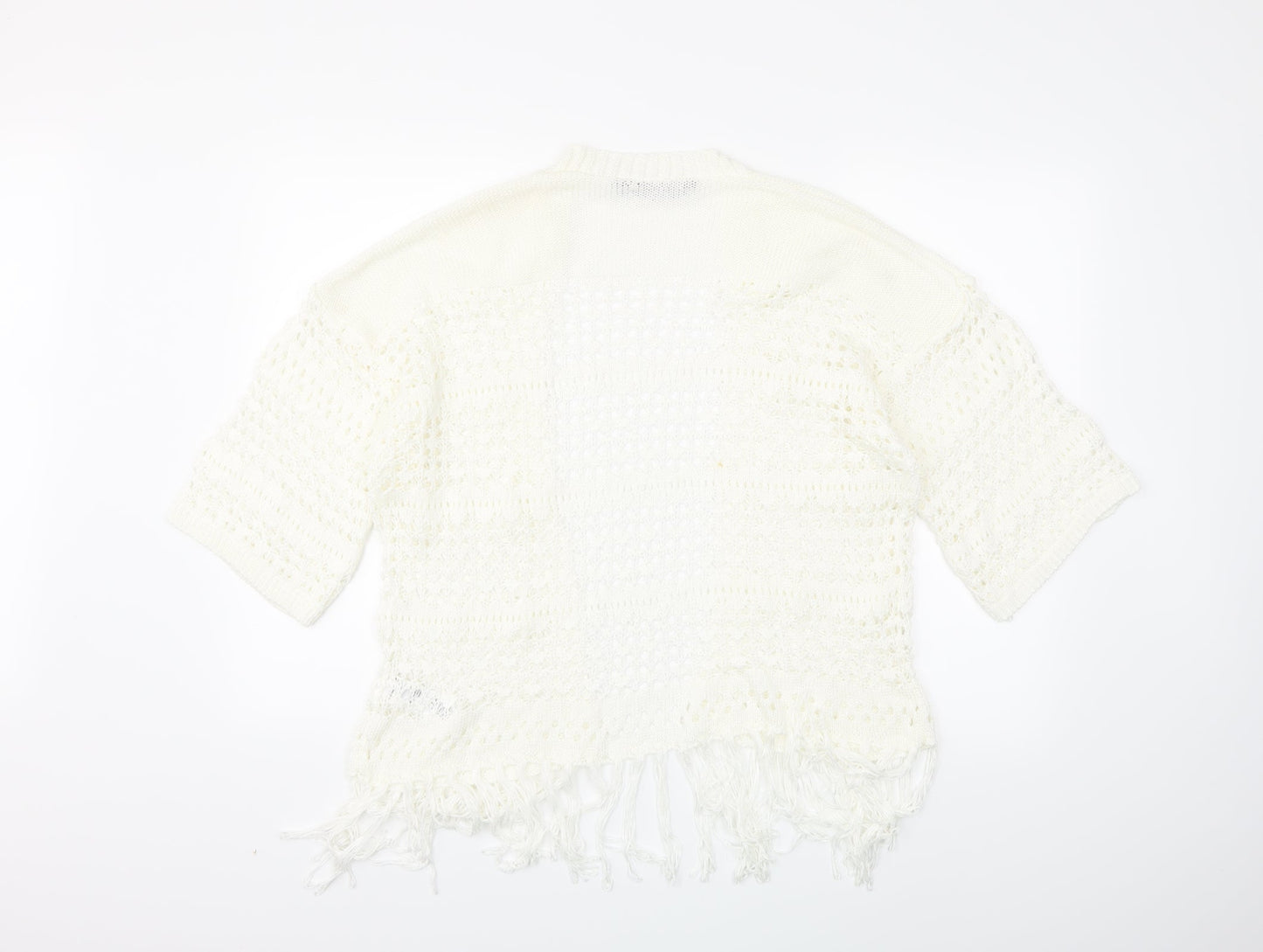 New Look Womens White  Knit Cardigan Jumper Size S