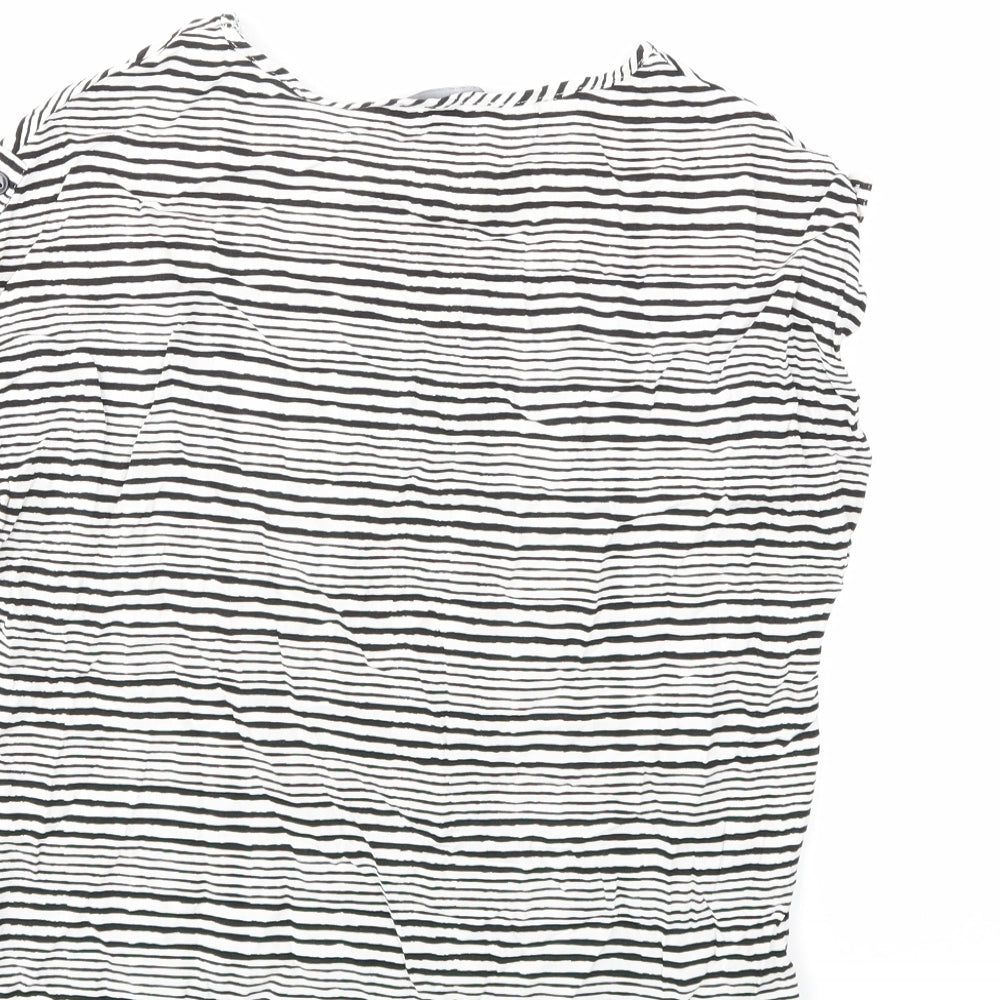 Primark Womens White Striped  Basic Blouse Size 6