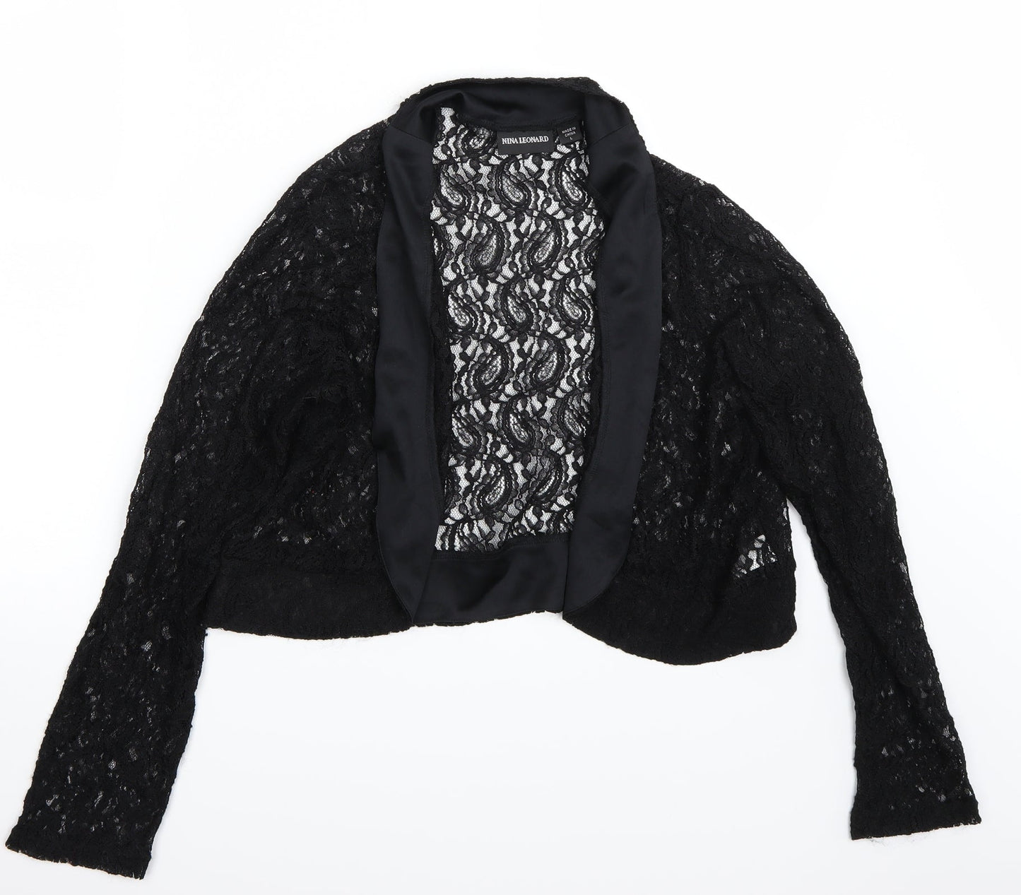 Nina Leonard Womens Black   Cardigan Jumper Size L