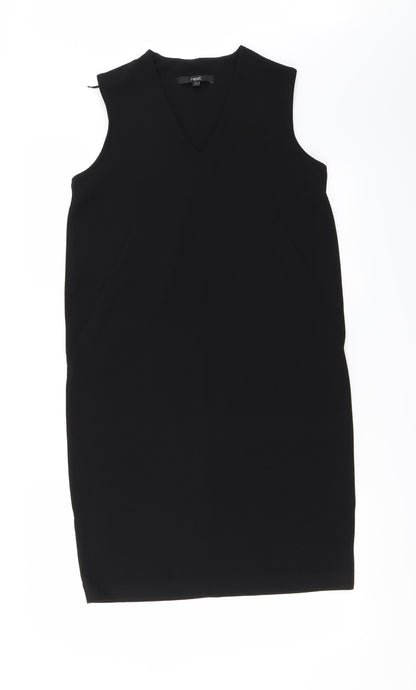 Front view of Next women’s black a-line, size UK 8