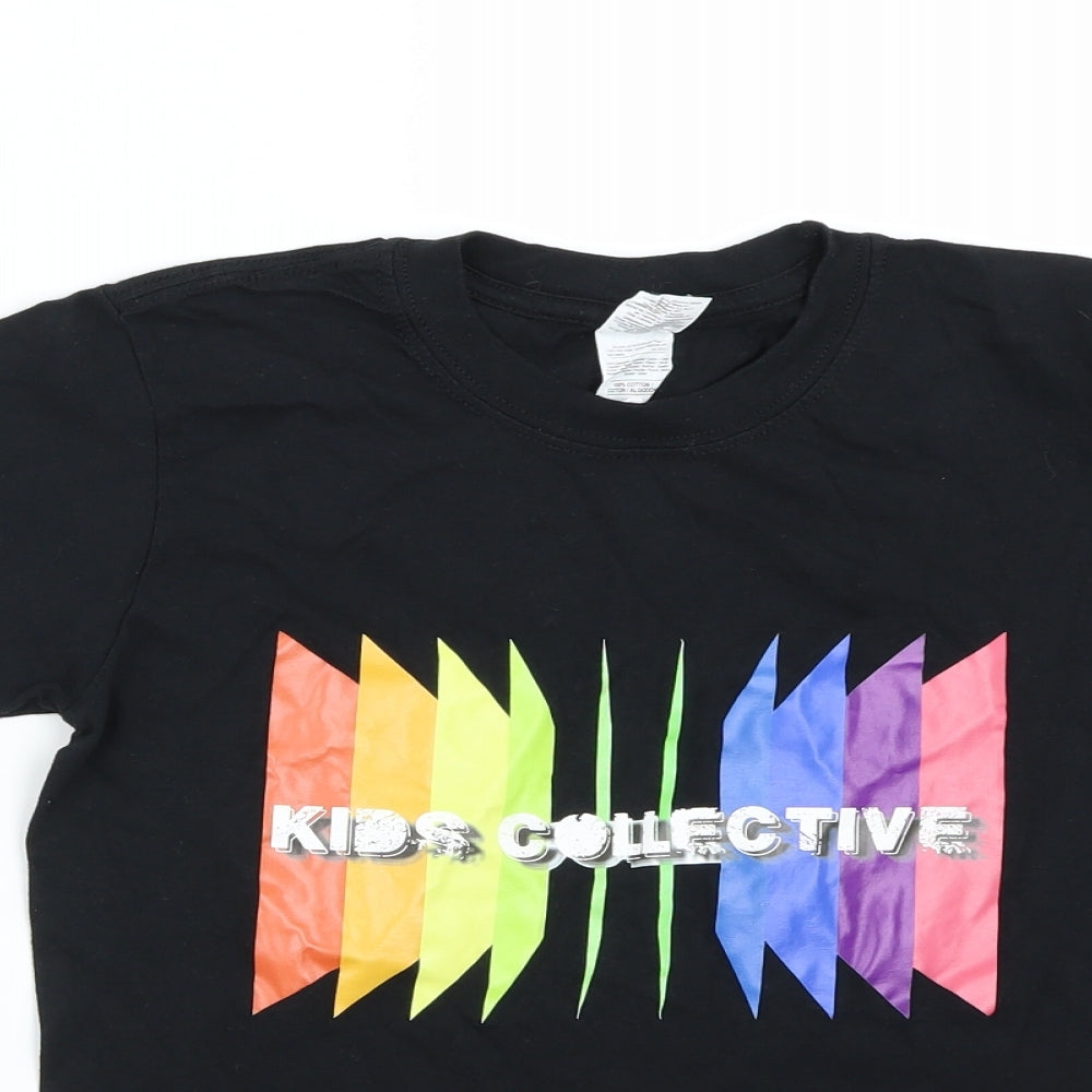 Gildan Boys Black   Basic T-Shirt Size 9-10 Years
