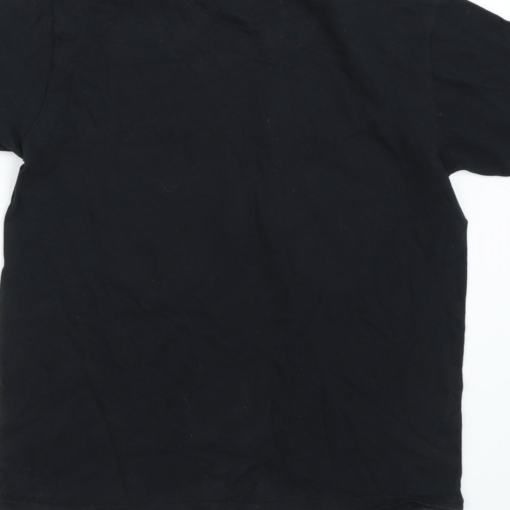 Gildan Boys Black   Basic T-Shirt Size 9-10 Years