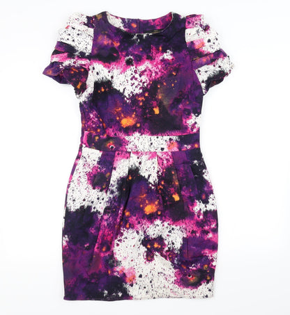 Front view of Next women’s multicoloured fit & flare, size UK 8