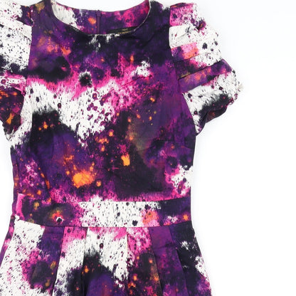 Close-up detail of Next women’s multicoloured fit & flare, size UK 8