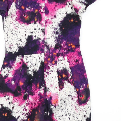 Brand and care label for Next women’s multicoloured fit & flare, size UK 8