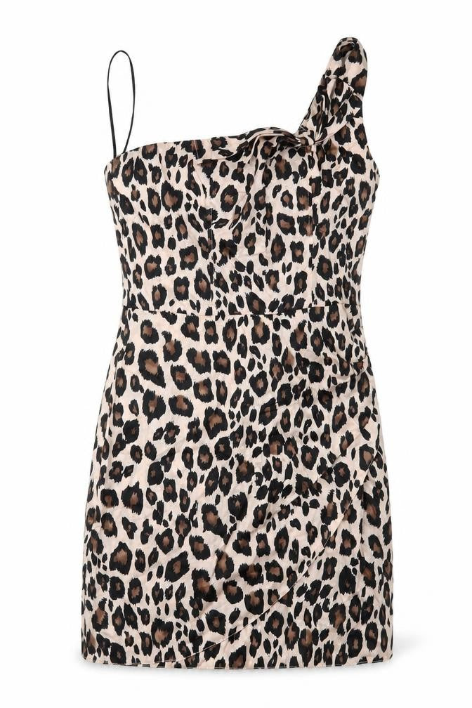 Miss Selfridge Womens Brown Animal Print  Shift  Size 10