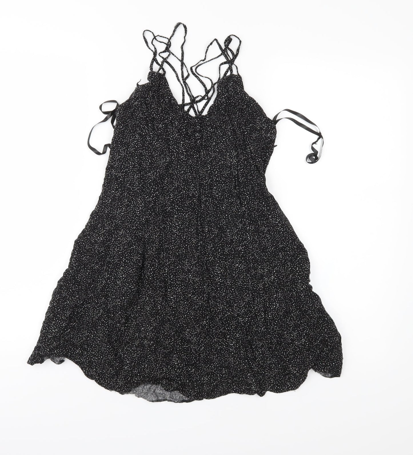 Atmosphere Womens Black Polka Dot  Basic Blouse Size 10