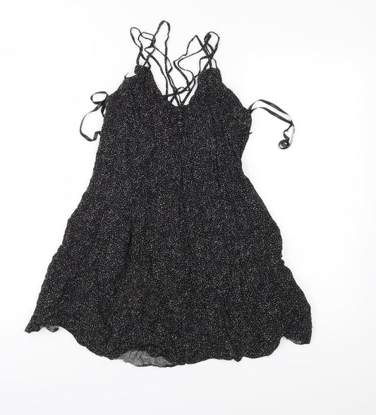 Atmosphere Womens Black Polka Dot  Basic Blouse Size 10