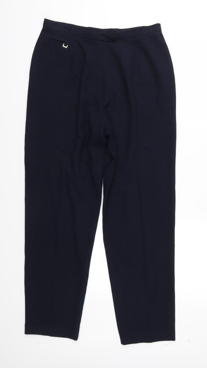 Additional front view of First Avenue women’s blue trousers, size UK 14, 29-inch leg