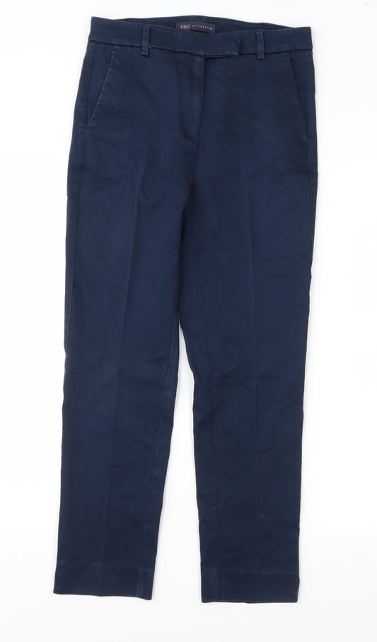 Marks and Spencer Womens Blue   Trousers  Size 8 L25 in