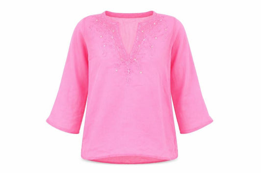 Atmosphere Womens Pink Floral  Basic Blouse Size 10