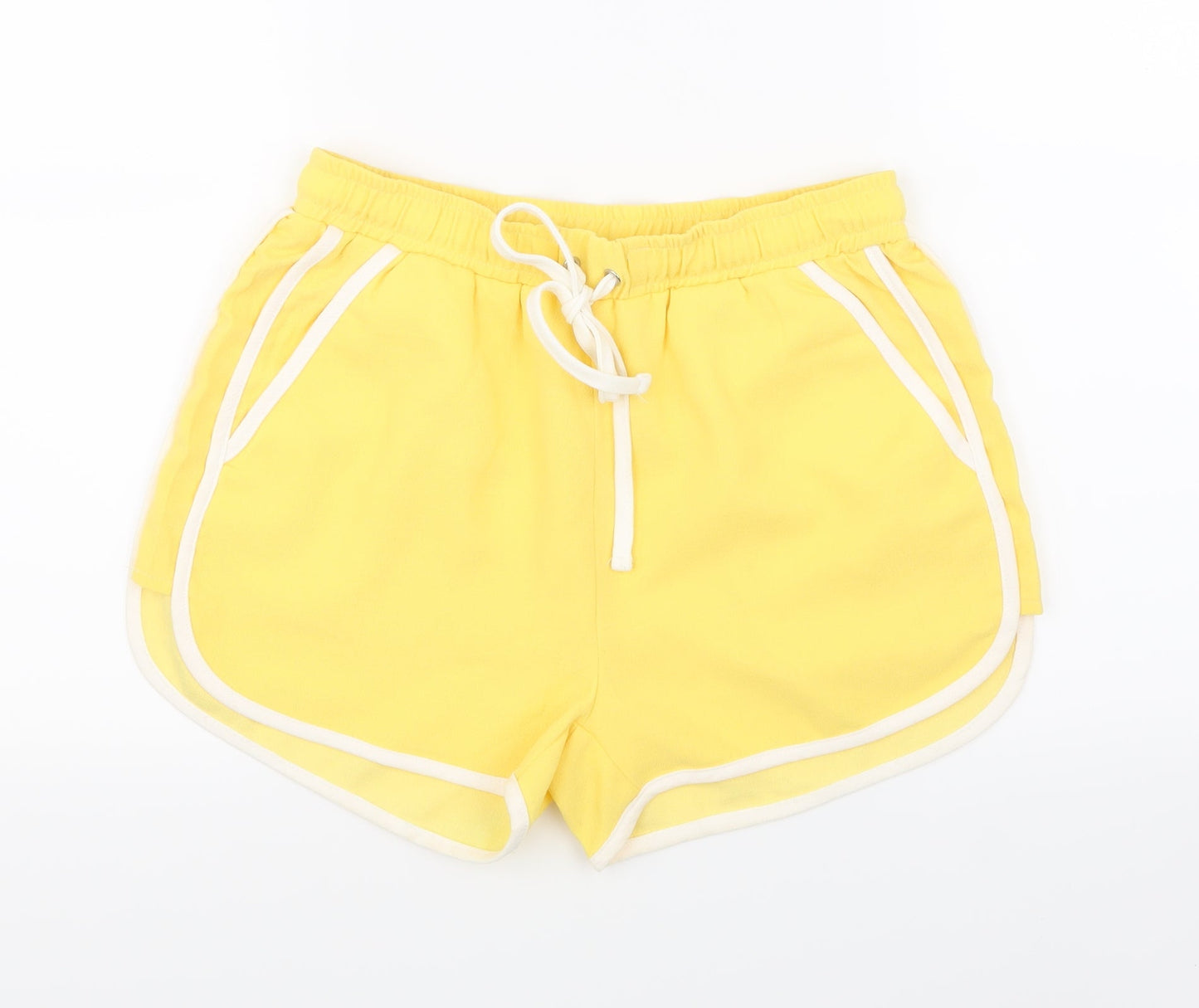 Vera & Lucy Womens Yellow   Sweat Shorts Size S