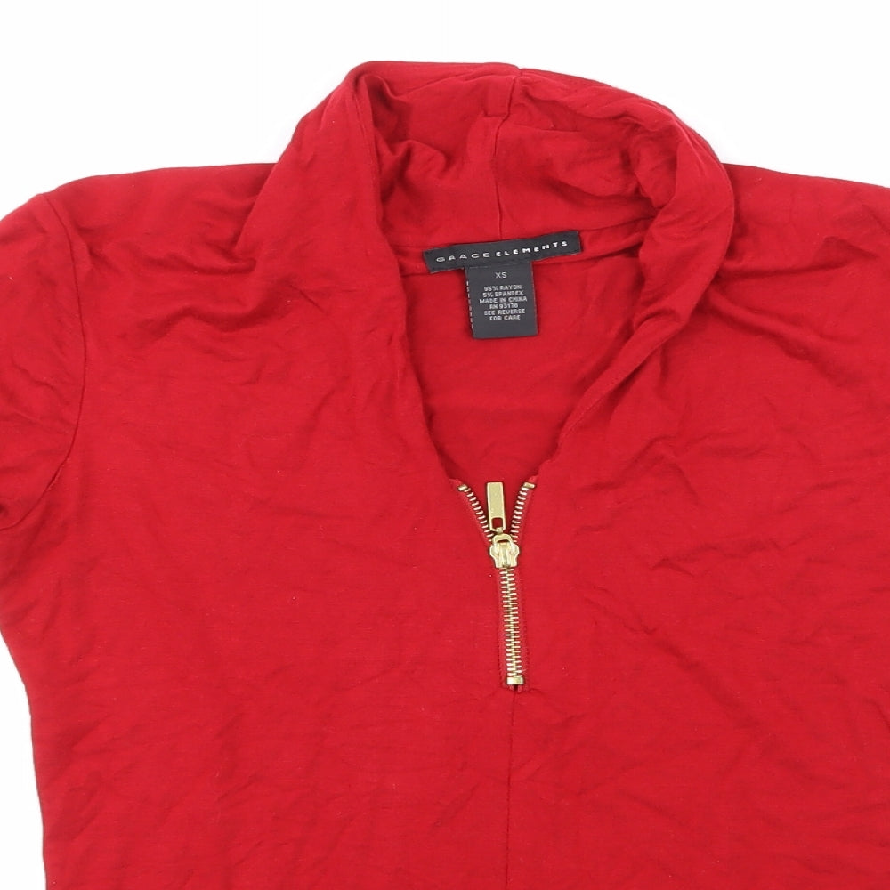 Grace Elements Womens Red   Basic Tank Size XS