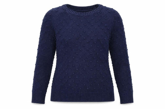Front view of Part Two women’s blue knit jumper, size S