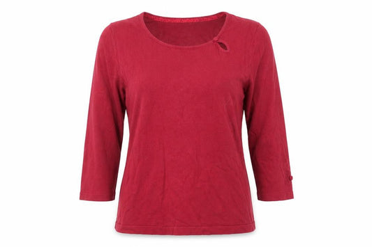 Front view of Per Una women’s purple knit jumper, size UK 14