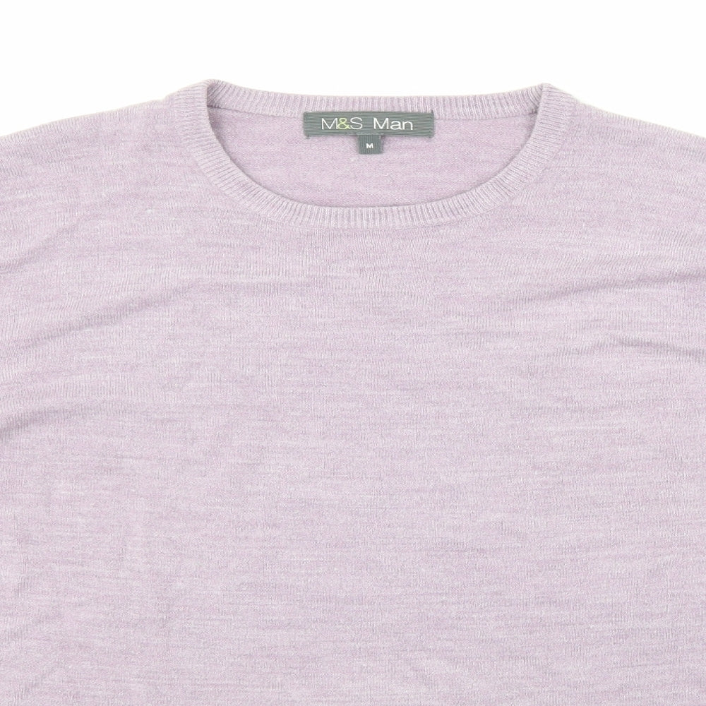 Marks and Spencer Mens Purple   Pullover Jumper Size M