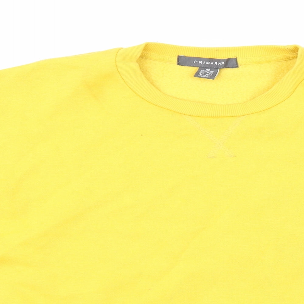 Primark Womens Yellow   Pullover Sweatshirt Size XS