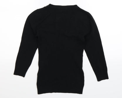 Back view of H&M women’s black jumper, size S
