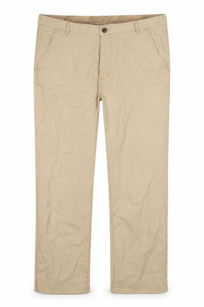 Front view of Peacocks women’s trousers, size UK 34, 29-inch leg