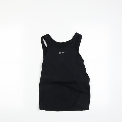Additional front view of USA Pro women’s black jersey tank, size UK 8