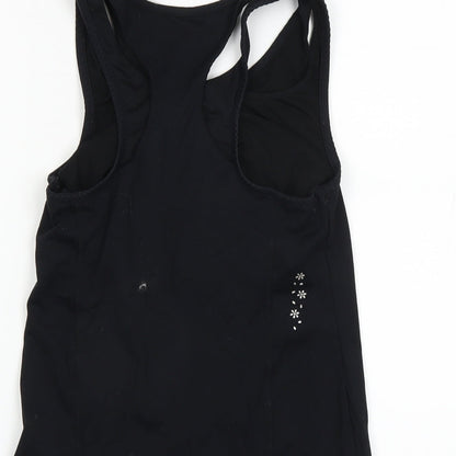 Brand and care label for USA Pro women’s black jersey tank, size UK 8