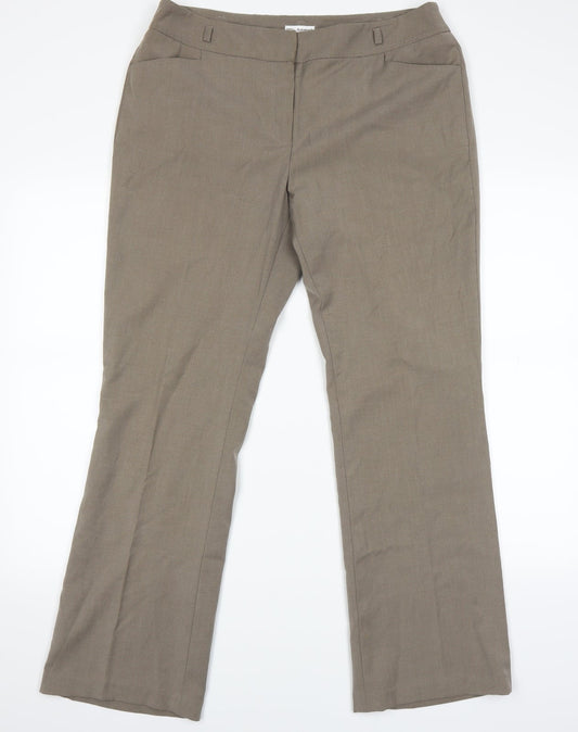 Marks and Spencer Womens Beige   Trousers  Size 14 L25 in